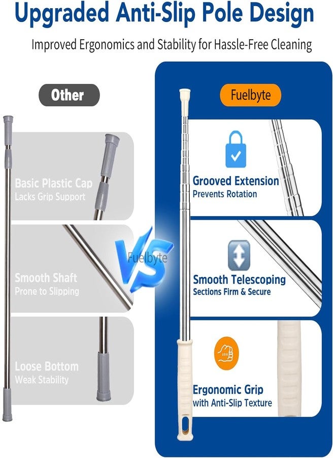 Fuelbyte Fan Cleaning Duster with Long Extendable Handle for Ceiling Fan | Microfiber Duster for Home Cleaning | Spider Web Cleaner Brush | Ceiling Fan Cleaner | Dusting Stick for Home Cleaning - Image 2